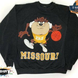 Vintage NCAA Missouri Tigers Looney Tunes Taz Shirt, Missouri Tigers Shirt, Univ